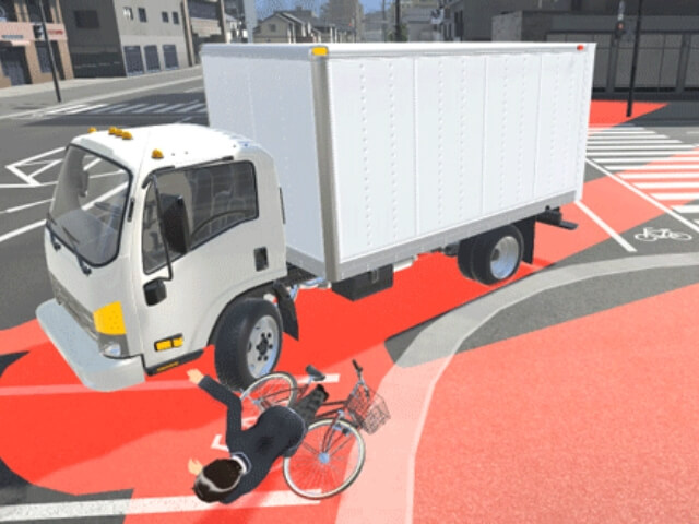 交差点での左折巻き込み事故