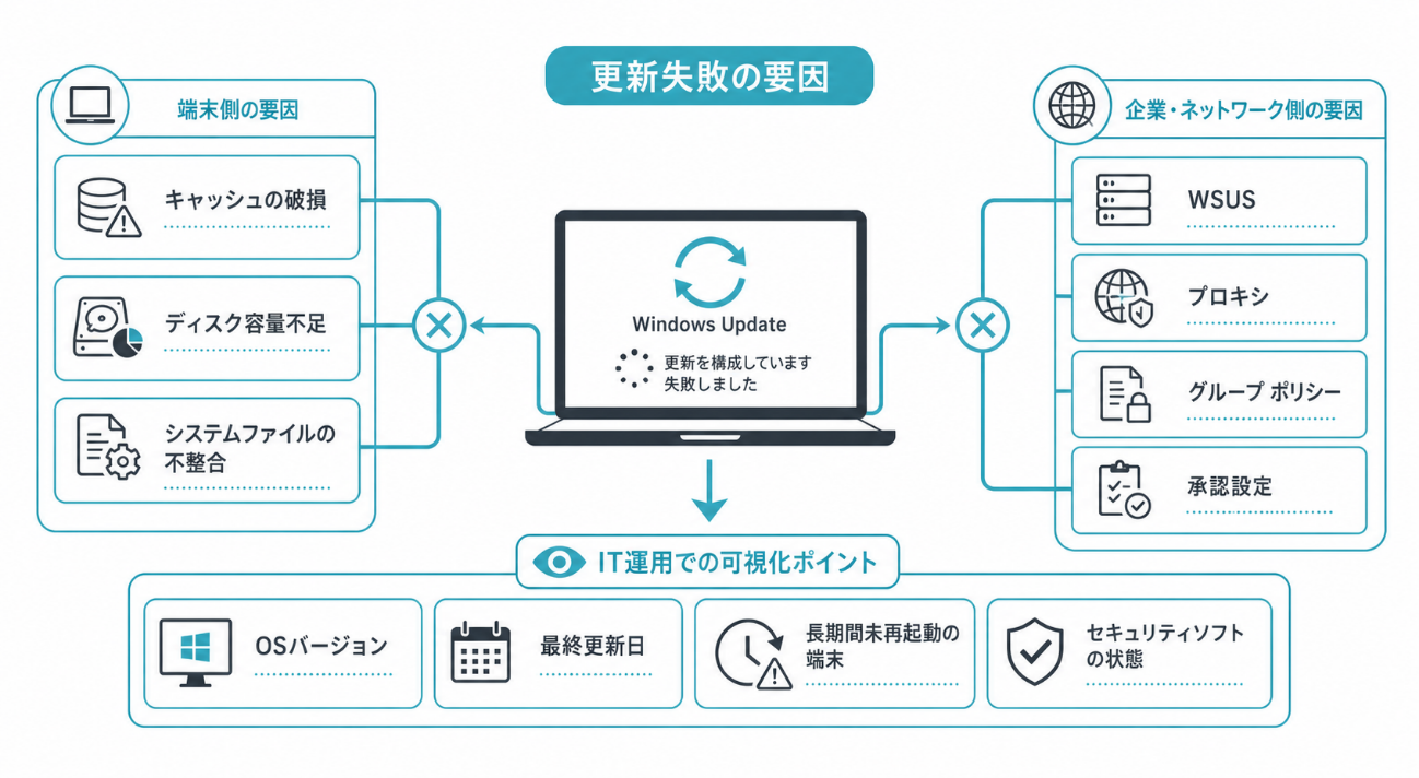 更新失敗の要因